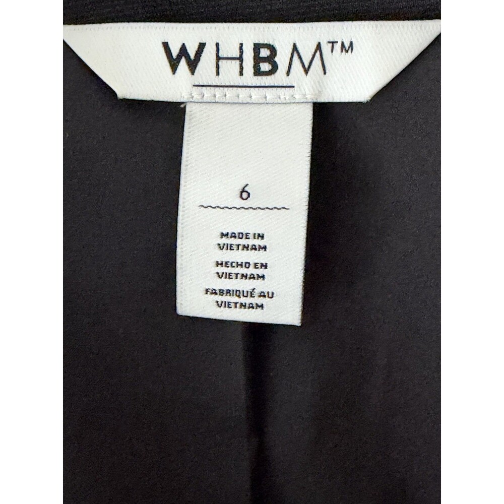 WHBM Women’s 6 Black Blazer Single Breasted One Button Notch Lapel Lined Stretch - Picture 5 of 9